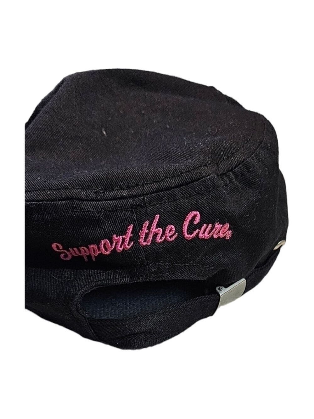 Ladies Support the Cure Black and Pink Hat - Picture 8 of 15